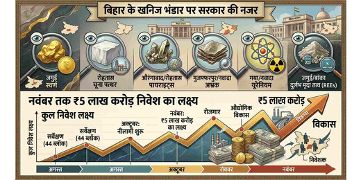 बिहार के खनिज भंडार पर सरकार की नजर, नवंबर तक 5 लाख करोड़ निवेश का लक्ष्य